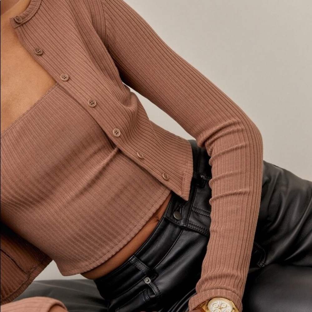 Réformation Ruby cardigan set